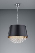 Immagine di Sospensione 3 Luci Loreley Nero Oro e Pendagli Decorativi Trio Lighting