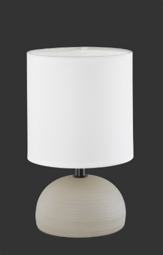 Immagine di Lumetto Moderno Ceramica Cappuccino Paralume Bianco Luci Ø14 cm Trio Lighting