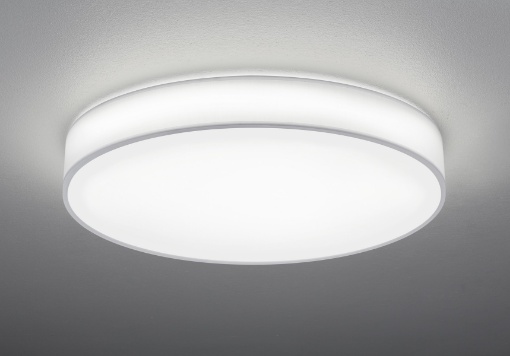 Immagine di Plafoniera Paralume Tessuto Bianco Lugano Led Cambio Colore Ø75 cm Trio Lighting