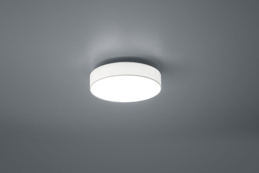 Immagine di Plafoniera Led Paralume Tessuto Bianco Lugano Ø30 cm Trio Lighting