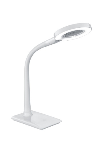 Lampada Scrivania Led Con Lente Ingrandimento Lupo Bianco Trio Lighting