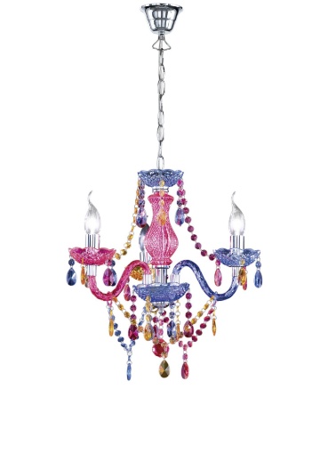 Immagine di Lampadario 3 Bracci Lüster Multicolor Pendenti Decorativi Trio Lighting