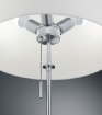 Immagine di Piantana Regolabile Nichel con Paralume Bianco Lyon 3xE27 Trio Lighting