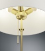 Immagine di Piantana Ottone 3 Luci Altezza Regolabile con Paralume Bianco Lyon Trio Lighting