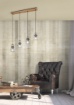 Immagine di Sospensione Industrial Finitura Anticata 4xE27 Madras Argento Trio Lighting