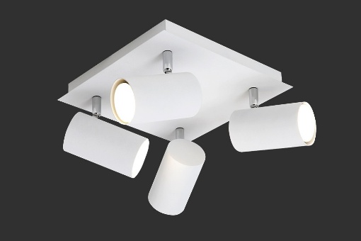 Picture of Plafoniera Quadrata 4 Faretti Orientabili Marley Bianco Trio Lighting