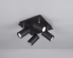 Immagine di Plafoniera Quadrata 4 Faretti Orientabili Marley Nero Trio Lighting