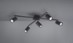 Immagine di Lampada Soffitto 5 Faretti Spot Orientabili Marley Nero Trio Lighting