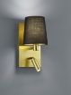 Immagine di Applique Moderna Oro con Paralume Nero e Spot Led Marriot Trio Lighting