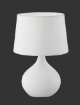 Immagine di Lumetto Moderno Bianco Base Ceramica con Paralume Martin Trio Lighting