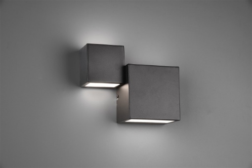 Immagine di Applique Moderna Miguel Nero Doppia Emissione Led Trio Lighting