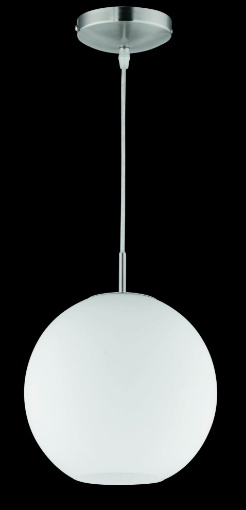 Immagine di Sospensione Moderna Moon Boccia Vetro Bianco Ø25 cm Trio Lighting