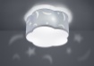 Immagine di Plafoniera Stanza Bambino Moony Azzurro Decori Lune e Stelle Ø40 cm Trio Lighting