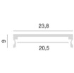 Immagine di Profilo In Alluminio 2 Metri Zank G Per Strip Led GSTP131 GSTP133 Gea Led