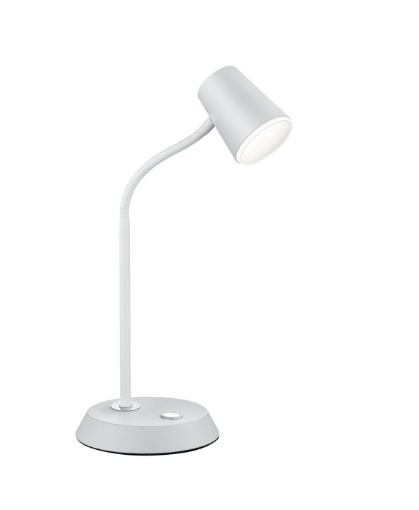 Immagine di Lampada Led da Scrivania Orientabile e Flessibile Narcos Bianco Trio Lighting