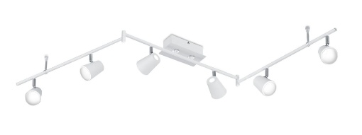 Immagine di Plafoniera 6 Faretti Spot Led Orientabili Narcos Bianco Trio Lighting