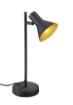 Immagine di Lumetto Minimal Paralume Conico 1xE14 Nina Nero e Oro Trio Lighting