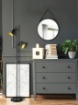 Immagine di Piantana Moderna Minimal 2 Faretti Spot E14 Nina Nero e Oro Trio Lighting