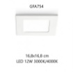 Immagine di Faretto Quadrato Incasso Maia 16,8 cm Led 12w GFA754 Gea Led