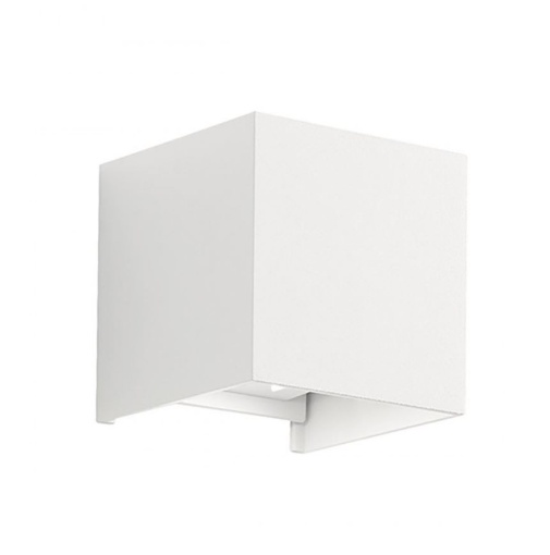 Immagine di Applique Led Esterno Cubo Fascio Luce Regolabile Henk Bianco GES860 Gea Led