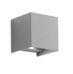 Immagine di Applique Led Esterno Cubo Fascio Luce Regolabile Henk Grigio GES862 Gea Led