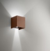 Immagine di Applique Led Esterno Cubo Fascio Luce Regolabile Henk Marrone GES864 Gea Led