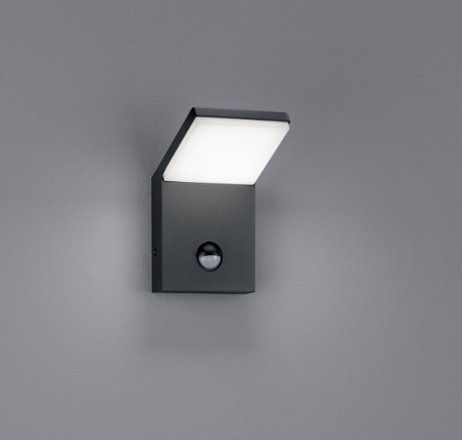 Immagine di Applique Esterno Pearl Led IP54 Antracite Sensore Movimento Integrato Trio Lighting