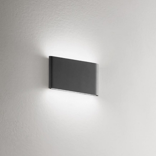 Immagine di Applique Biemissione Led 2x6w Taarhi Antracite Da Esterno IP54 GES881 Gea Led