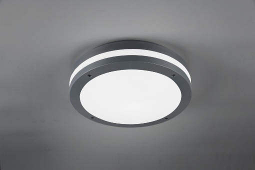 Immagine di Plafoniera Led Rotonda per Esterno Piave Antracite IP54 Ø30 cm Trio Lighting