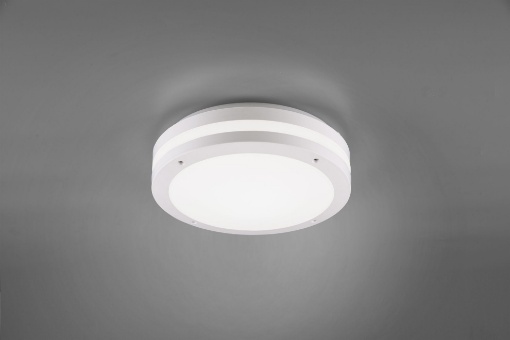 Immagine di Plafoniera Applique Esterno Piave Bianco IP54 Ø30 cm Trio Lighting