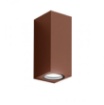 Immagine di Applique Da Esterno Biemissione Alluminio Corten IP44 GES915 Gea Led