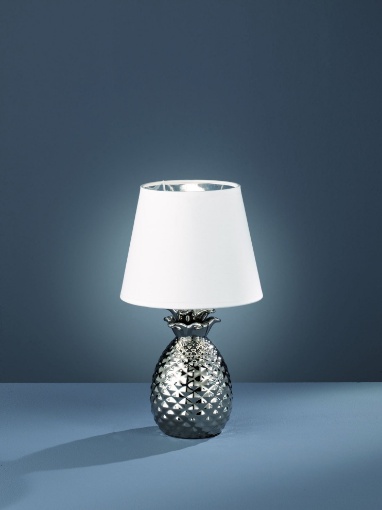 Picture of Lumetto Decorativo Pineapple Argento con Paralume Bianco Ø20 cm Trio Lighting