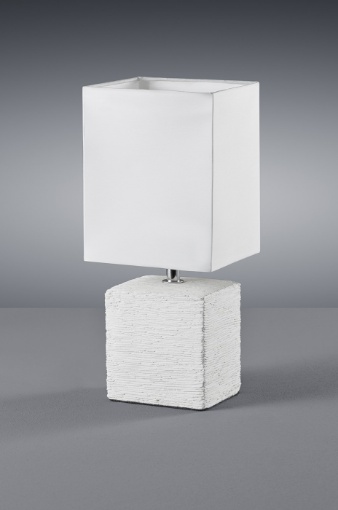 Immagine di Lumetto Ping Base Ceramica Bianca con Paralume Quadrato Trio Lighting