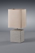 Immagine di Lumetto Ping Base Cubo Ceramica Marrone con Paralume Squadrato Trio Lighting