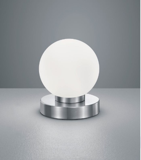 Immagine di Lumetto Prinz II Nichel Sfera Vetro Bianco Trio Lighting