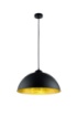 Immagine di Sospensione Moderna Romino II Paralume Campana Metallica Nera Ø50 cm Trio Lighting