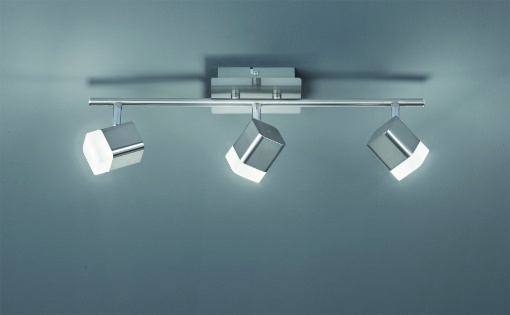 Immagine di Faretto Da Soffitto 3 Led Orientabile Roubaix Nichel Trio Lighting