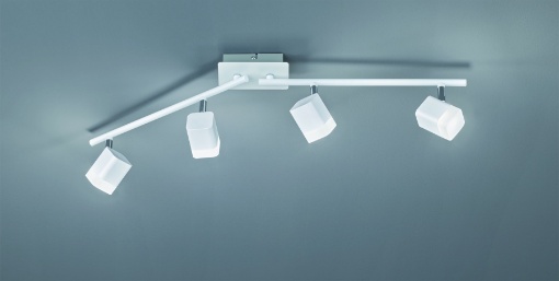 Immagine di Faretto Da Soffitto 4 Led Orientabile Roubaix Bianco Trio Lighting