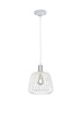 Immagine di Sospensione Sanna Paralume Gabbia Metallo Bianco Ø25 cm Trio Lighting