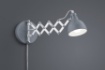 Immagine di Applique Idustrial Scissor Calcestruzzo Braccio Forbice Paralume Orientabile Trio Lighting