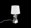 Immagine di Lampada Da Tavolo Abeba Argento Paralume Bianco Ø15 cm Trio Lighting