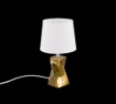 Immagine di Lume Da Tavolo Abeba Oro Paralume Bianco Ø15 cm Trio Lighting