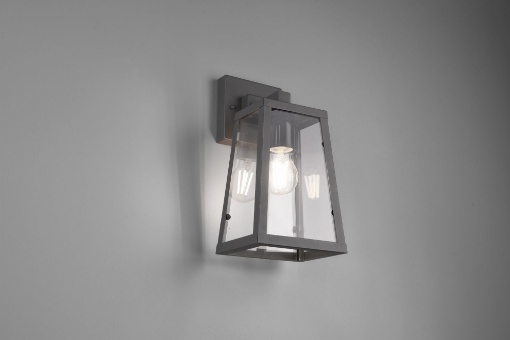 Immagine di Applique Lanterna IP44 Arkansas Antracite H32 cm Trio Lighting