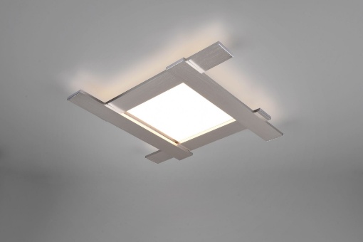 Immagine di Plafoniera Con Retro-Illuminazione Led Belfast Nichel 59x59 cm Trio Lighting