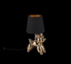 Immagine di Lampada Da Tavolo Bello Oro Paralume Nero L33 cm Trio Lighting