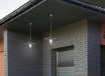 Picture of Sospensione Lanterna Brenta Antracite Paralume Vetro IP44 Trio Lighting