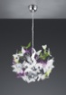 Immagine di Sospensione Butterfly 4xG9 Cromo Farfalle Multicolor Ø50 cm Trio Lighting