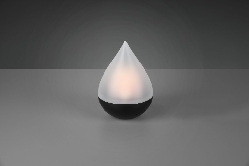 Immagine di Lampada Da Appoggio Moderna Nera Led Effetto Candela Caldera IP44 Trio Lighting