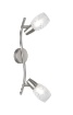 Immagine di Faretto Colmar Nichel 2 Spot Led Vetro Satinato L39 cm Trio Lighting