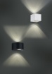 Immagine di Applique Cubo Nero Doppia Emissione Led Sopra e Sotto Cordoba IP44 Trio Lighting